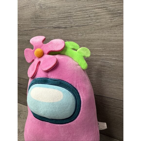 Toikido Among Us Pink with Flower Stuffed Plush 12" - Picture 3 of 10